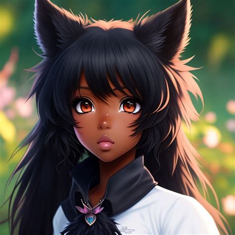 black anime.girl|black skinned anime girl.